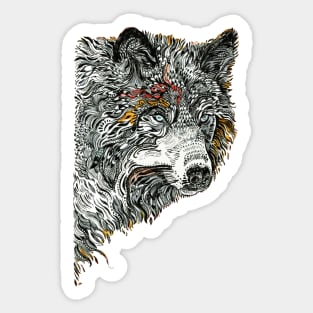 Red Wolf. Sticker